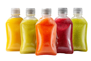 Safe Baby Fruit Puree Squeeze Pouches for Infants isolated on transparent background