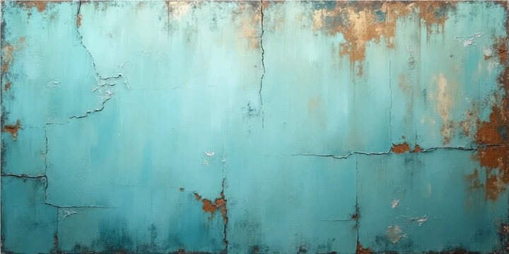 Aged grunge wall texture with old wood and rusty metal background surfaces