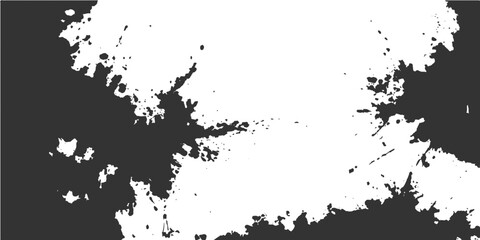 Fototapeta premium Abstract black ink splash grunge texture design pattern element