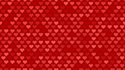 A seamless pattern with glittering red hearts