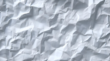 Obraz premium Crumpled White Paper Texture Abstract Background Close Up