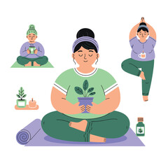 Find inner peace with a serene yoga session, featuring tranquil poses and mindful meditation for a healthier, balanced lifestyle practice.