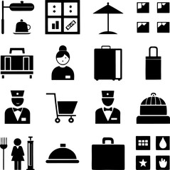 construction icons set