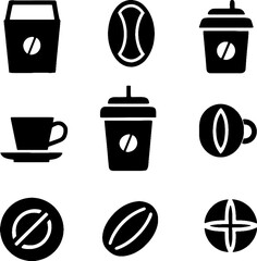 trash bin icon set