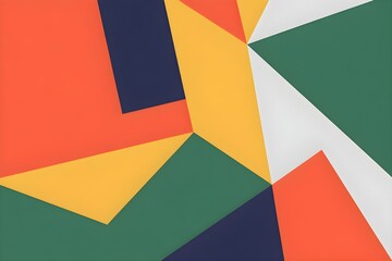 Playful intersecting shapes in vivid colors create a bold modern aesthetic, blending symmetry, contrast, and harmony in abstract geometric expression.