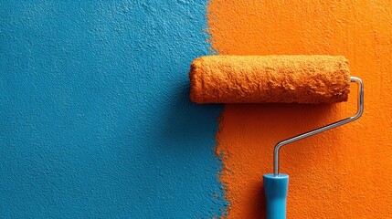 Obraz premium Bright colors being painted on wall