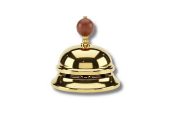 golden bell on white background