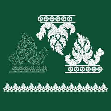 kbach Angkor vector drawing, ancient art drawing