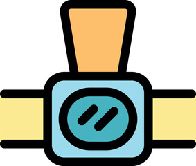 Modern smartwatch illustrating fitness tracking data and heart rate monitoring capabilities in a minimalist, colorful design