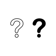 Question mark icon. FAQ and support symbol. Inquiry and ask sign