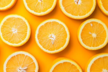 Fototapeta premium Orange citrus fruit slices forming a vivid pattern