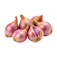 Obraz premium Whole Shallots for Cooking Isolated on Clear Background 