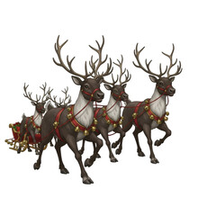 Obraz premium santa claus with reindeer