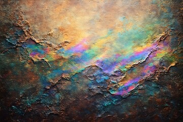 Alte strukturierte Wandoberfl&auml;che mit buntem Farbschimmer