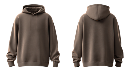 Beige hoodie, front and back views (6)