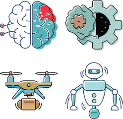 WebArtificial Intelligence (AI), Neural Network, Machine Learning, Cognitive Computing, and Data Science Vector Line Icons Set