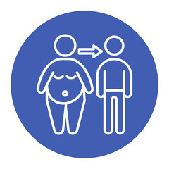 Fototapeta premium Lose Weight Icon