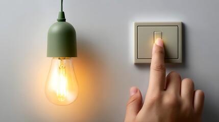 Eco friendly light switch with retro design enhances energy saving