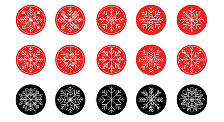 Winter Season Flat Design Elements for Holiday Decoration