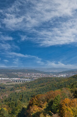 Aussicht von der Veste Coburg in Richtung Rödental Oberfranken Deutschland