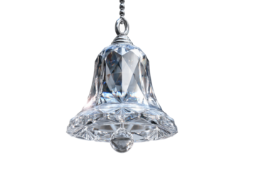 Crystal Bell with Lightweight Design for Easy Handling Isolated on Transparent Background