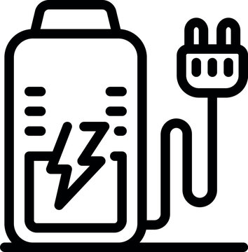 black electric charger charging clip art preview