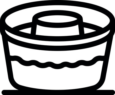 Container holding liquid with floating object inside, staying dry and unaffected