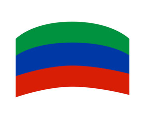 Naklejka premium Dagestan National Europe Flag Symbol Icon Vector Illustration Abstract Design Element