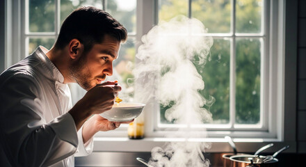 Chef Tasting Delicious Soup