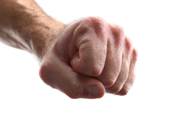 Digital Fist Symbol for Chat and Communication Isolated on Transparent Background