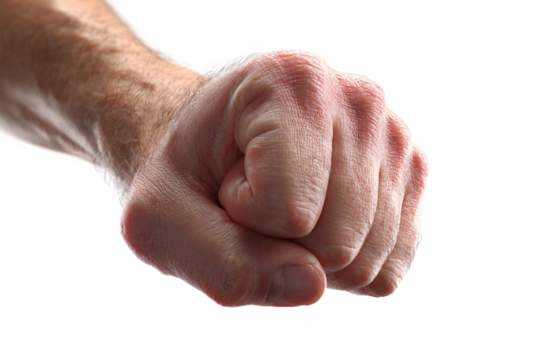 Digital Fist Symbol for Chat and Communication Isolated on Transparent Background