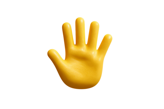 High-Five Gesture Emoji Symbol Isolated on Transparent Background