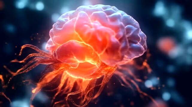 Luminous cerebral entity with spectral tendrils