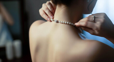 Bride Fastening Pearl Necklace