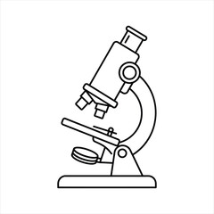 Essential scientific microscope outline for laboratory research and educational materials, perfect for modern science communication
