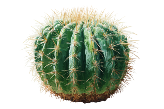 Artistic Hand Drawn Cactus Sketch Isolated on Transparent Background - Powered by Adobe