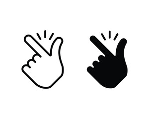 Easy icon vector. Finger snap icon. Snap of fingers gesture. Thumb click sign. Idea symbol. Easy to use icon. Vector illustration