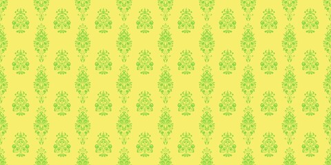 Damask Nature Pattern Background Illustration For Cover, Banner, Notes. Aesthetic Background. Damask Pattern Background. Seamless background.