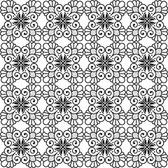 Hand-Drawn Doodle Floral Seamless Pattern in Elegant Botanical Line Art Style for Textile Prints, Wallpapers, Wrapping Paper and Modern Surface Design