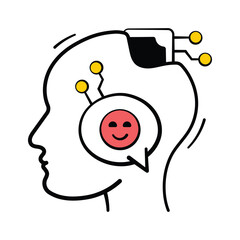 Take your hands on this amazing doodle style icon of emotion detection