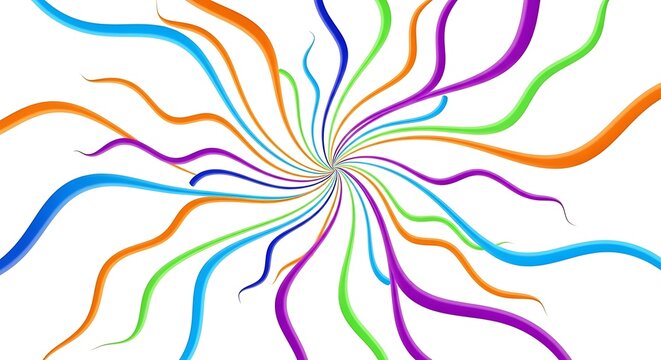 Colorful Abstract Swirl - A Vibrant Burst of Energy and Movement. - Powered by Adobe