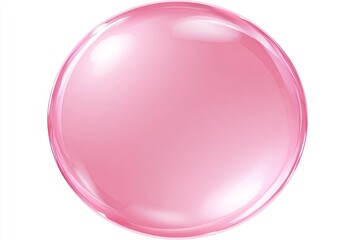 Obraz premium A perfect, vibrant pink, translucent sphere