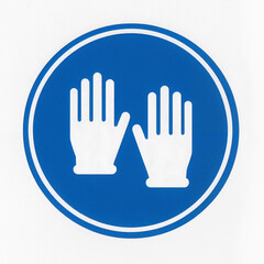 Obraz premium Wear safety gloves sign icon
