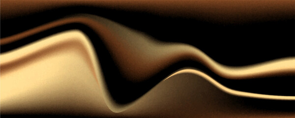 3d gold liquid silky background, golden fabric or metal foil smooth texture