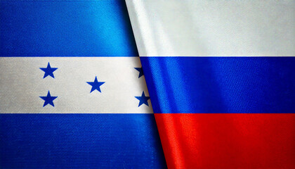 ロシアの国旗とホンジュラスの国旗(Russian Federatio flag & Honduras flag.)
