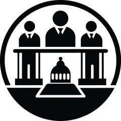 Abstract icon representing policy discussion and agreement