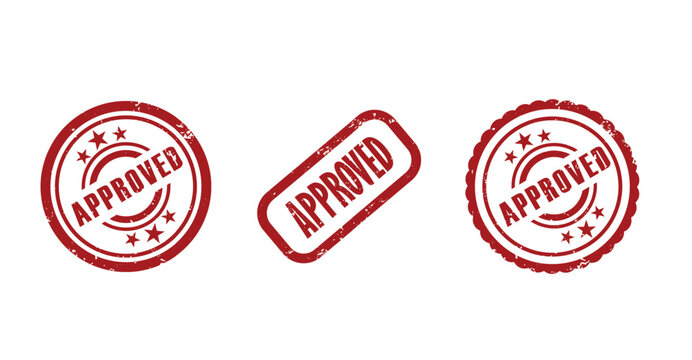 Professional approved stamp designs for verification, certification, validation, and official documentation use