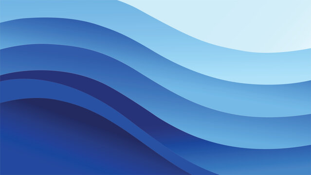 Abstract flowing blue layers create a dynamic and modern background design