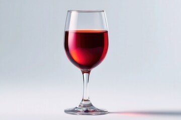 Elegant Glass of Red Wine Isolated on Soft Background for Sophisticated Presentation