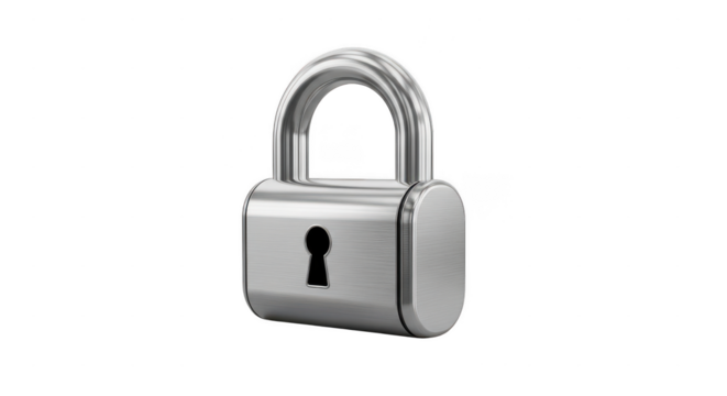 Silver lock with a keyhole and a keyhole cover. isolated illustration on  transparent background PNG - Powered by Adobe